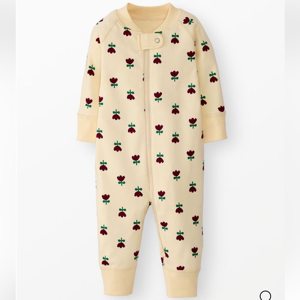 Hanna Andersson HannaJams™ Sleeper Red Tulips on Almond Oil